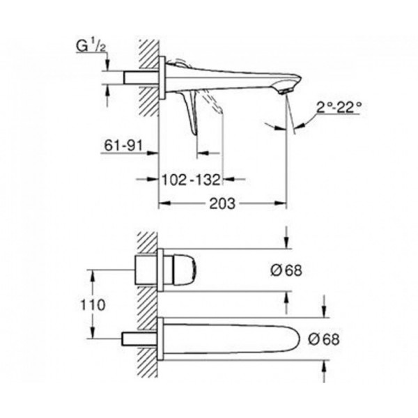 Смеситель для умывальника Grohe Eurostyle 19571003