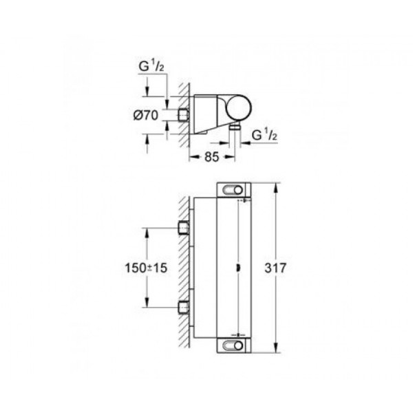 Змішувач для душу Grohe Grohtherm 2000 34469001