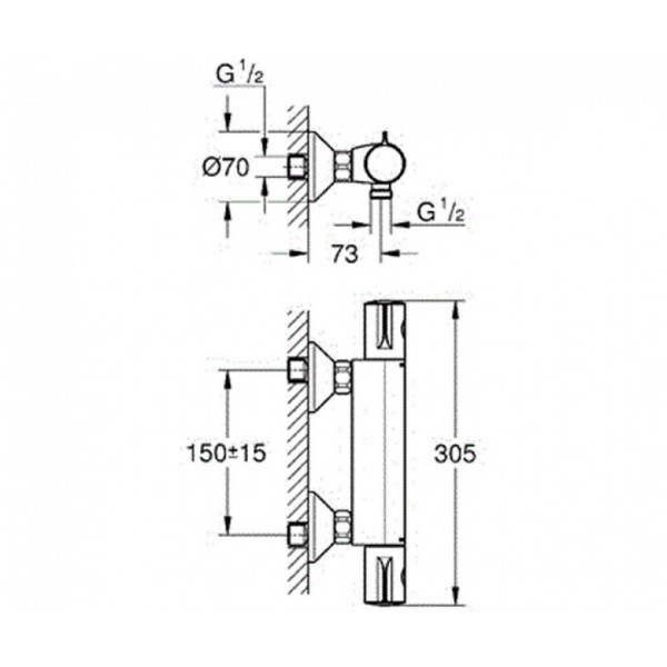 Змішувач для душу Grohe Grohtherm 800 34558000