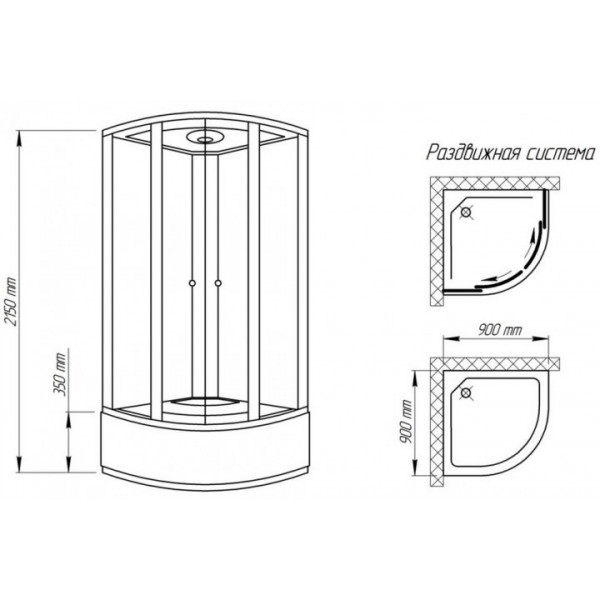 Душовий бокс Q-tap SB9090.2 SAT