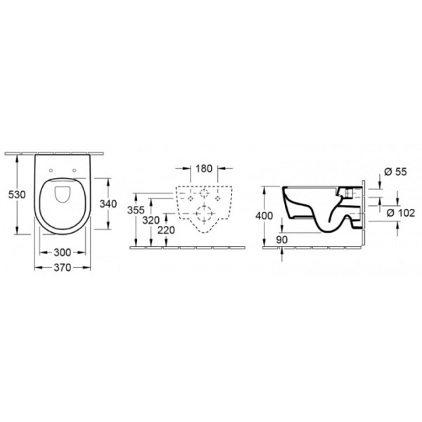 Унітаз Villeroy Boch Avento Rimless+кришка SoftClosing 5656RS01