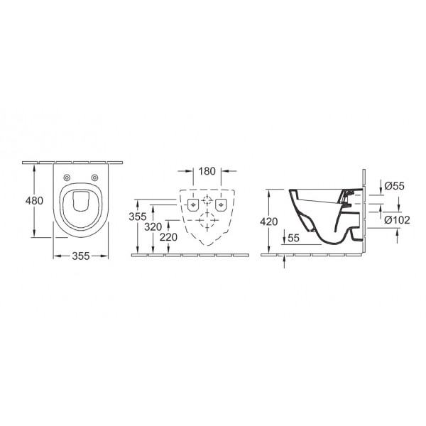 Унітаз Villeroy Boch Subway+кришка DirectFlush 5606R001+9M69S101