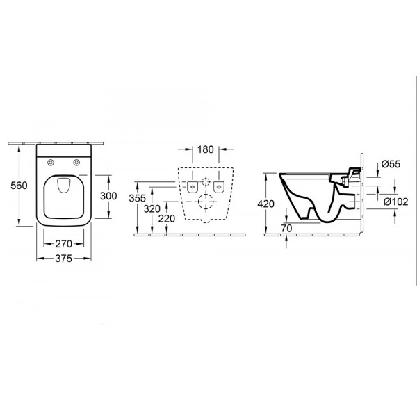Унітаз Villeroy Boch Finion +сідіння Soft Сlose 4664R0R1+9M88S1R1