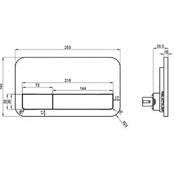 Кнопка для змиву Villeroy Boch ViConnect E 200 92249069