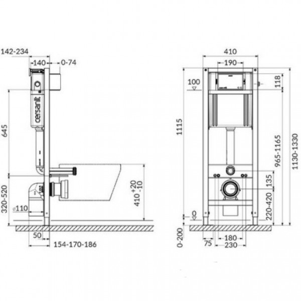 Інсталяція Cersanit Aqua 22 Mech QF Box (S97-048)