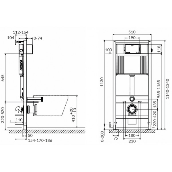 Інсталяція Cersanit Aqua 52 Pneu S QF WC Box (S97-062)
