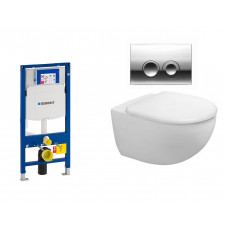 Інсталяція Geberit Duofix+Н112, (UP100) 458.126.00.1 + кнопка Delta 21,115.125.21.1+Architec унітаз+Architec кр