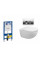 Інсталяція Geberit Duofix+Н112, (UP100) 458.126.00.1 + кнопка Delta 21,115.125.21.1+Architec унітаз+Architec кр