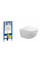 Інсталяція Geberit Duofix+Н112, (UP100) 458.126.00.1 + кнопка Delta 21,115.125.21.1+Architec унітаз+Architec кр
