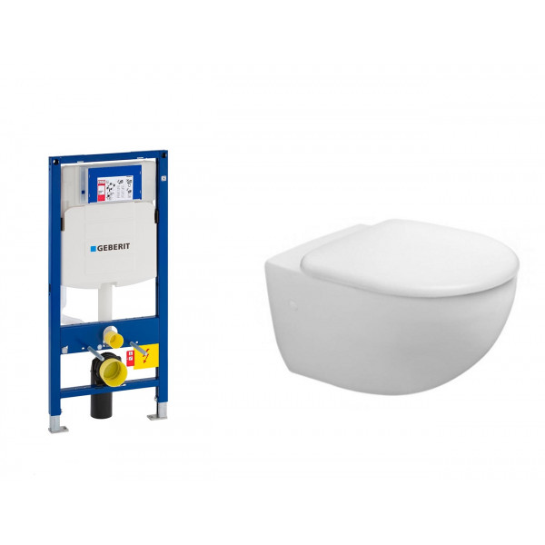 Інсталяція Geberit Duofix+Н112, (UP100) 458.126.00.1 + кнопка Delta 21,115.125.21.1+Architec унітаз+Architec кр