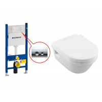 Установка Geberit Duofix Н112,12см(UP100) 458.126.00.1 + кнопка Delta 21,115.125.21.1 + Omnia Architektura уни