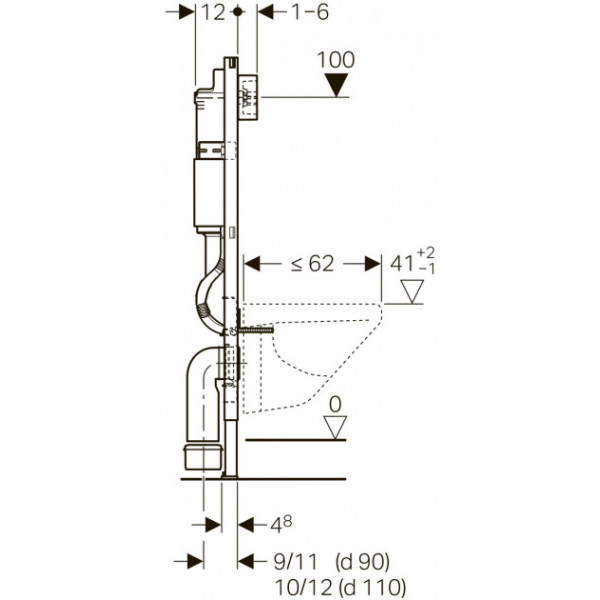 Інсталяція Geberit Duofix Н112,458.126.00.1 + Omnia Architectura унітаз DirectFlush + сидіння Quick Release