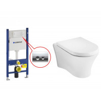 Інсталяція Geberit Duofix, Н112,458.126.00.1 + кнопка Delta 21,115.125.21.1 + Nexo унітаз Rimless+кришка soft c