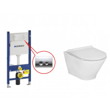 Інсталяція Geberit Duofix, Н112, 458.126.00.1 + кнопка Delta 21,115.125.21.1 + Gap унітаз+кришка soft close