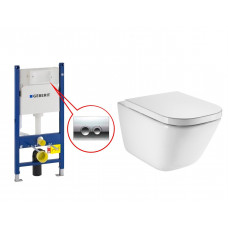 Інсталяція Geberit Duofix, Н112,458.126.00.1 + кнопка Delta 21,115.125.21.1 + Gap унітаз Rimless+кришка soft cl