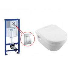 Інсталяція Grohe Rapid SL 3 в 1+кнопка 38772001 + Omnia Architektura унітаз+кришка soft closing 5684.H1.01