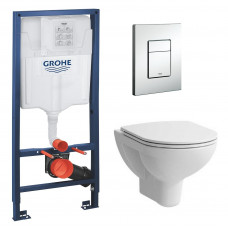 Інсталяція Grohe Rapid SL 3 в 1+кнопка, 38772001 + Laufen Pro+унітаз+кришка