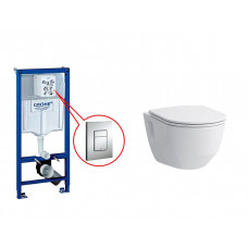 Інсталяція Grohe Rapid SL 3 в 1+кнопка 38772001 + Laufen Pro унітаз+кришка тонка