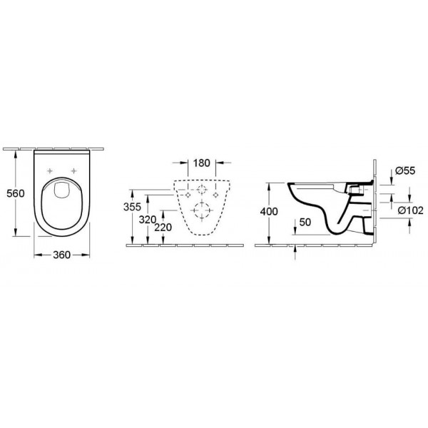 Інсталяція Villeroy&Boch ViConnect+ViConnect E 200 Клавіша подвійного змиву+O.Novo Directflush унітаз+кришка So