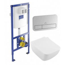 Інсталяція Villeroy&Boch ViConnect+ViConnect E 200 клавіша подвійного змиву+Legato унітаз із кришкою soft-close