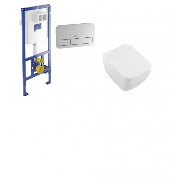 Інсталяція Villeroy&Boch ViConnect+ViConnect E 200 клавіша подвійного змиву+Legato унітаз із кришкою soft-close