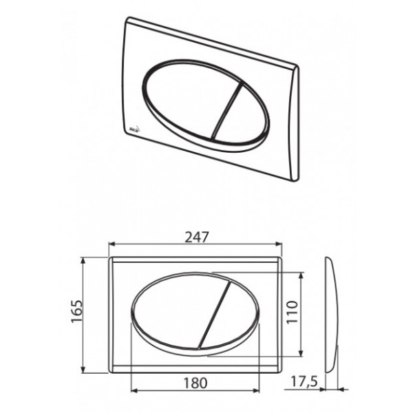 Кнопка для змиву Alcaplast біла M70
