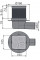 Трап Alcaplast 105x105/50мм метал APV1