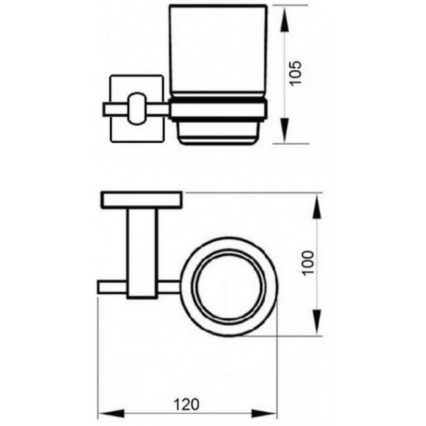 Склянка для ванної GF (BLB)/S-2606