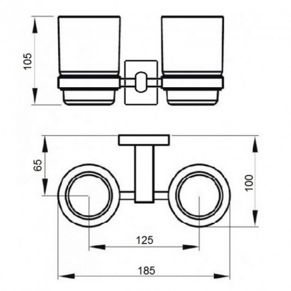 Склянка для ванної GF (BLB)/S-2608
