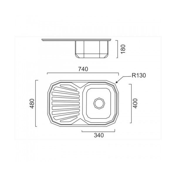 Кухонна мийка ULA 7707 U Satin (ULA7707SAT08)