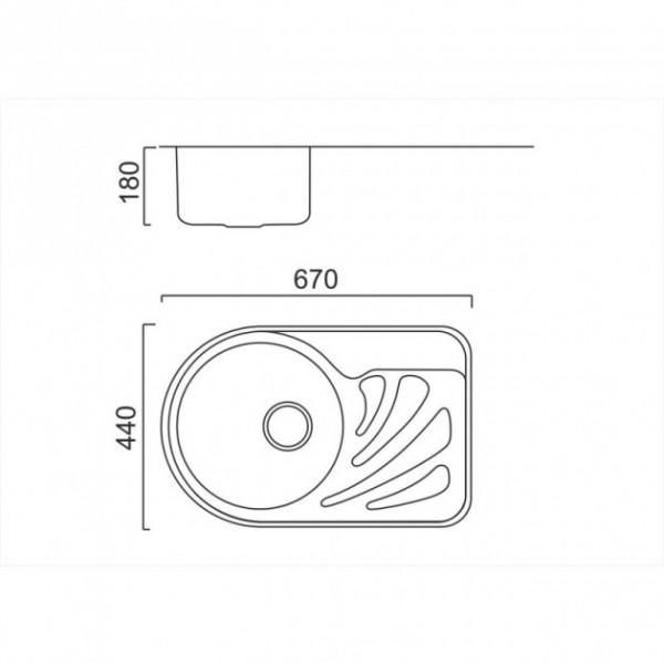Кухонна мийка ULA 7111 L Micro Decor (ULA7111DEC08L)