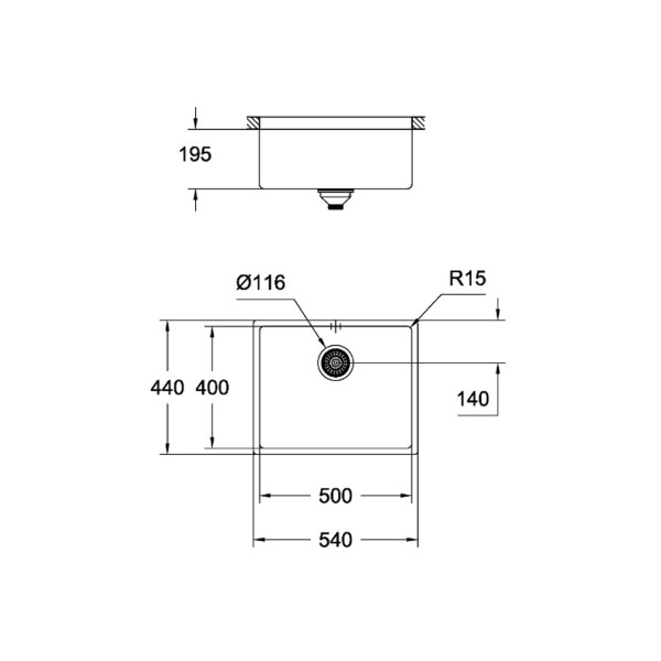 Кухонна мийка Grohe Sink 31574GN0 K700U
