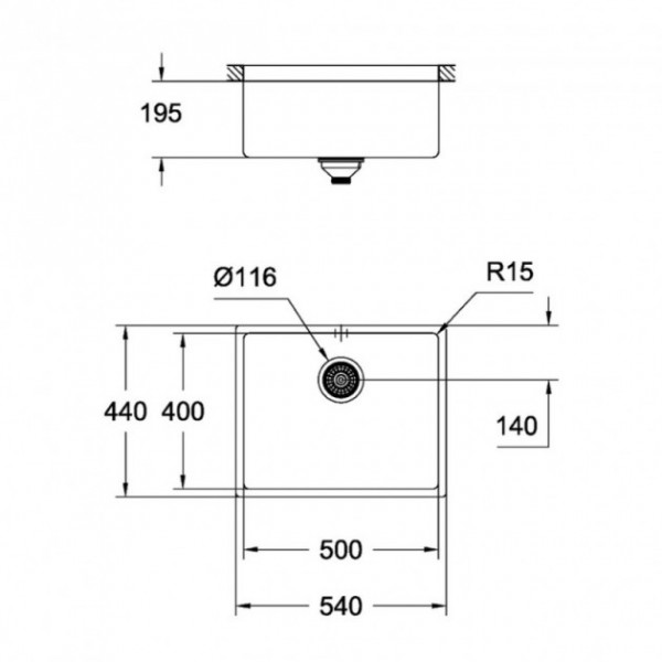 Кухонна мийка Grohe EX Sink K700 Undermount 31574AL0