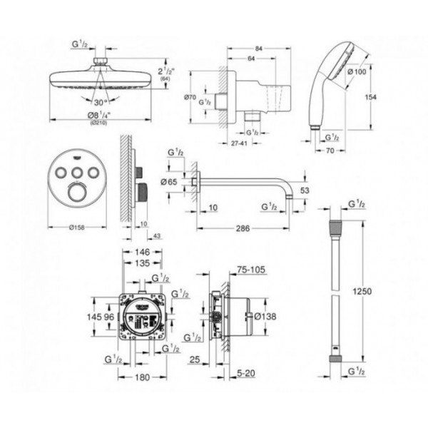Душовий набір Grohe Smart Control 34614SC2