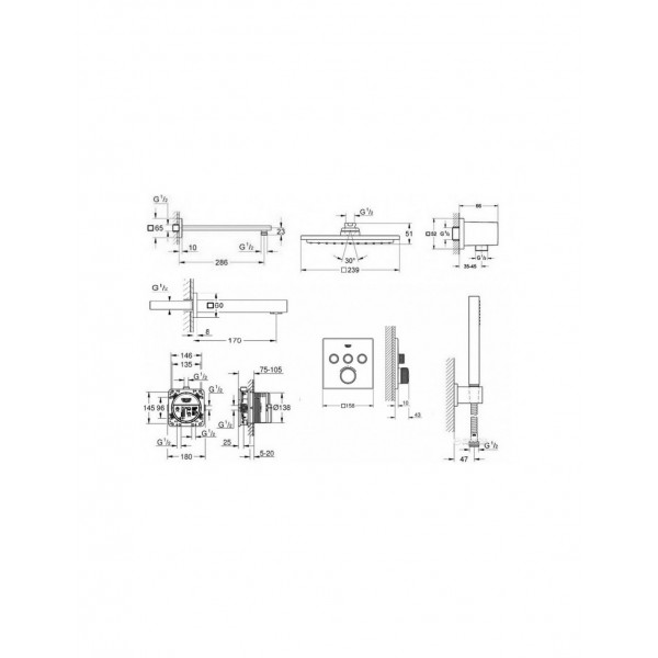 Душовий набір Grohe SmartControl 34506SC2