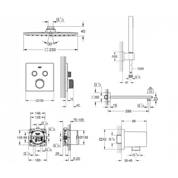 Душовий набір Grohe SmartControl 34506SC0