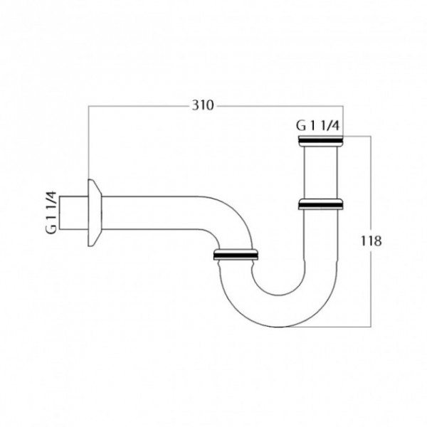 Сифон Bianchi SIFESS358000#CRM (SIFESS 358000 CRM) 1 1/4