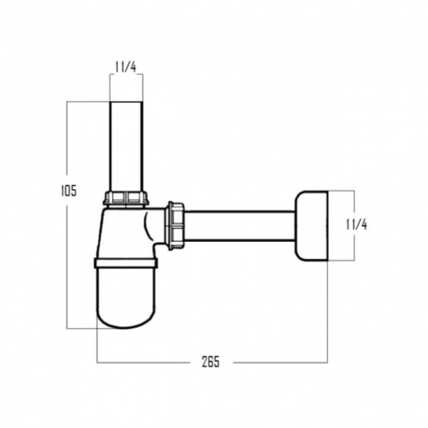 Сифон Bianchi SIFOTT354000#VOT для умывальника 1 1/4