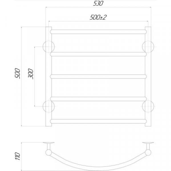 Сушка для рушників Q-tap Classic P5 500x500
