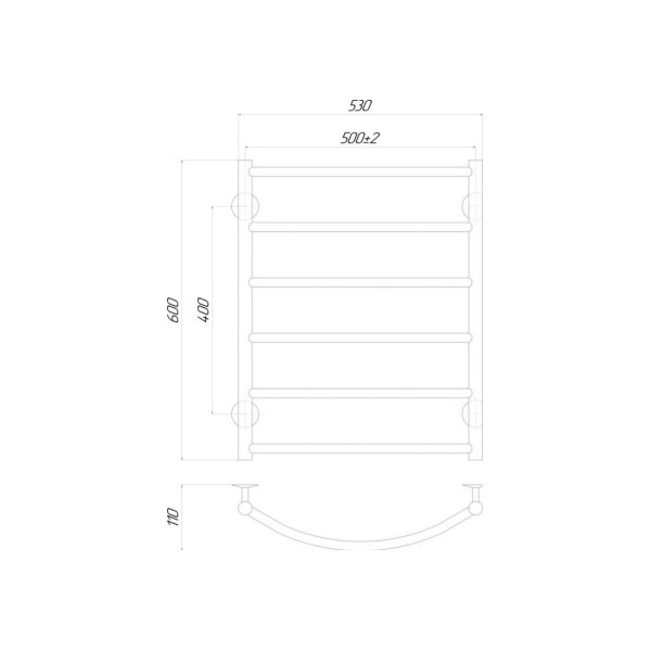 Сушка для рушників Q-tap Classic P6 500x600