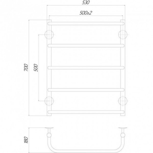 Сушка для рушників Q-tap Standard P5 500x700