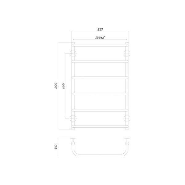 Сушка для рушників Q-tap Standard P6 500x800