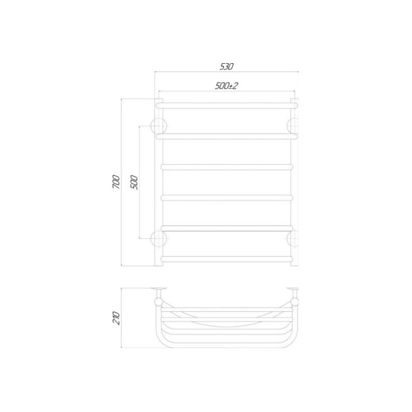 Сушка для рушників Q-tap Hotel P5 500x600