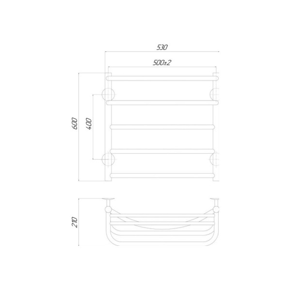 Сушка для рушників Q-tap Hotel P5 500x600