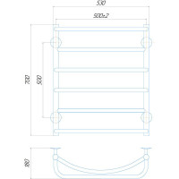 Сушка для рушників Q-tap Aquamix P6 500x700