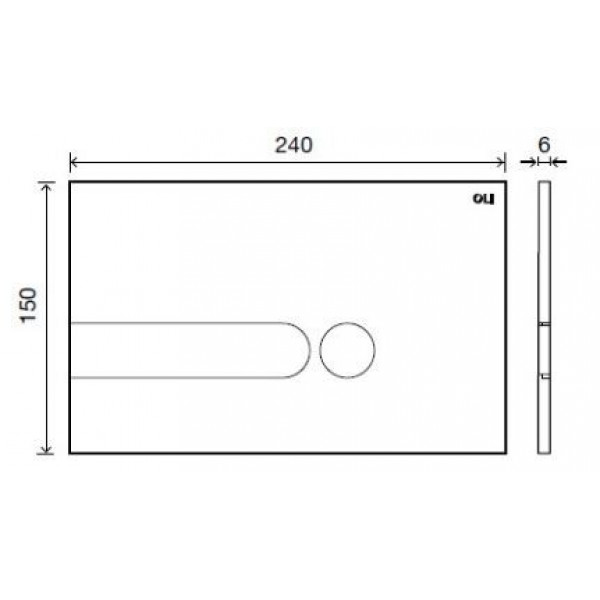 Кнопка для змиву Oli Iplate 3/6 soft touch чорна (670005)