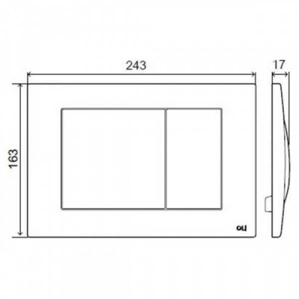Кнопка для змиву Oli Metal Dual хром (656004)