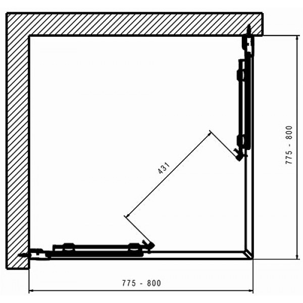 Душова кабіна KOLO GEO 80х80 Reflex 560.112.00.3