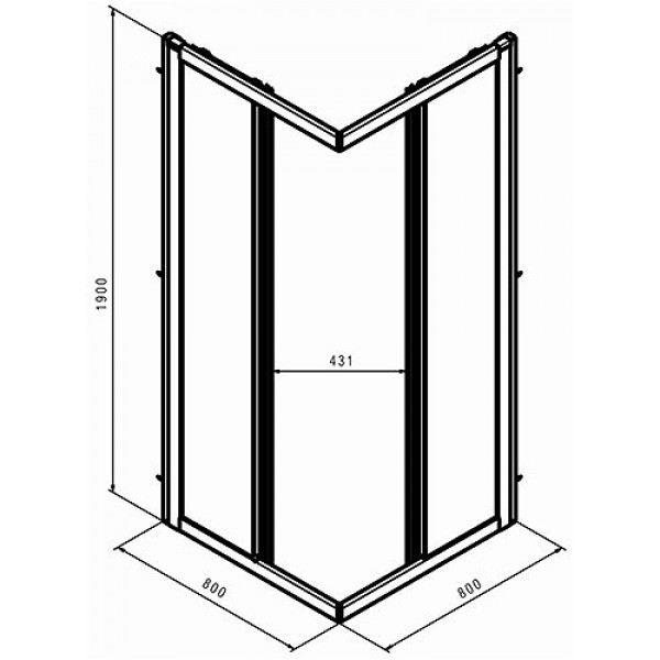 Душова кабіна KOLO GEO 80х80 Reflex 560.112.00.3