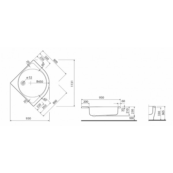 Душевий піддон KOLO DEEP 80x80 XBN0380000
